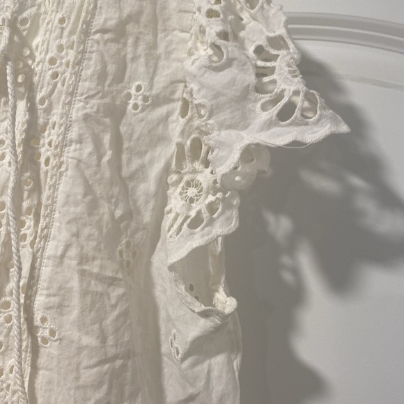 🆕 Women’s Free People Esperanza Eyelet Mini Dress in Ivory. Size Large. NWT - Picture 10 of 12